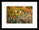 Battle of Taher-Abad or Battle of Merv with victory of Shah Ismail I over Muhammad Shaybani Khan, Reception Hall, Chehel Sotun, 1647 by Persian School