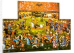 Battle of Taher-Abad or Battle of Merv with victory of Shah Ismail I over Muhammad Shaybani Khan, Reception Hall, Chehel Sotun, 1647 by Persian School