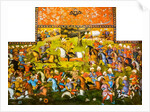 Battle of Taher-Abad or Battle of Merv with victory of Shah Ismail I over Muhammad Shaybani Khan, Reception Hall, Chehel Sotun, 1647 by Persian School