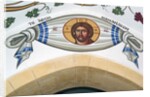 Painted banner featuring the head of Christ, Cyprus by Cypriot Cypriot