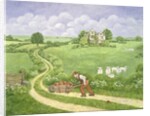 The Apple-barrow: Joseph Poorgrass wheeling a barrow of apples to Bathsheba's residence by Ditz Ditz