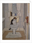 Cat on the Loo, 1991 by Ditz Ditz