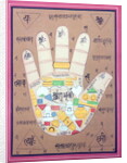 Tantric diagram of the left hand by School Indian