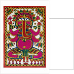 Elephant headed god Ganesh by School Indian