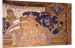 Wall Painting of the God Vishnu Resting on a Snake by School Indian