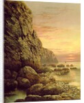 Seascape with Cliff at Sunset, 1889 by J. H. Blunt