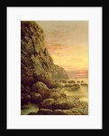 Seascape with Cliff at Sunset, 1889 by J. H. Blunt