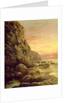 Seascape with Cliff at Sunset, 1889 by J. H. Blunt