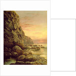 Seascape with Cliff at Sunset, 1889 by J. H. Blunt
