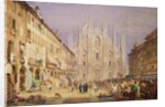 Milan, the Cathedral Square by Samuel Prout