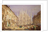 Milan, the Cathedral Square by Samuel Prout