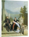 Henry Granville Fitzalan Howard with Minna Lyons and his three elder children, 1845 by Victor Dartiguenave