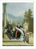 Henry Granville Fitzalan Howard with Minna Lyons and his three elder children, 1845 by Victor Dartiguenave