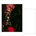 Detail of a dog from a painting of an unknown man by Nicolo dell Abate