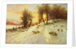 Sheep in Winter Snow by Joseph Farquharson