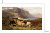 Highland Cattle with a Collie by Joseph & Adam Joseph Denovan (1846-96) Adam
