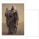 A Jerusalemite Shepherd Winding the Phylacteries for the Hand, 1895 by Carl Haag