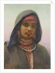 Fatime of Abukir, portrait of an Egyptian Fellaheen Girl, 1858 by Carl Haag