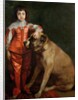Full length portrait of Charles II as a boy with a mastiff by Anthony van Dyck