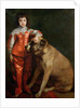 Full length portrait of Charles II as a boy with a mastiff by Anthony van Dyck