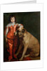 Full length portrait of Charles II as a boy with a mastiff by Anthony van Dyck