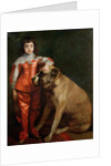 Full length portrait of Charles II as a boy with a mastiff by Anthony van Dyck