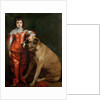 Full length portrait of Charles II as a boy with a mastiff by Anthony van Dyck