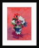 Anemones on a red ground, 1992 by Diana Schofield