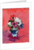 Anemones on a red ground, 1992 by Diana Schofield