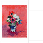 Anemones on a red ground, 1992 by Diana Schofield