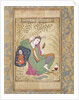 Lady with a Mirror, 16th/17th century by Riza-i Abbasi