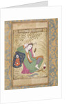 Lady with a Mirror, 16th/17th century by Riza-i Abbasi