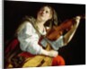 Young Woman with a Violin, c.1612 by Orazio Gentileschi