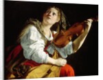 Young Woman with a Violin, c.1612 by Orazio Gentileschi