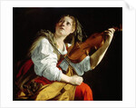 Young Woman with a Violin, c.1612 by Orazio Gentileschi
