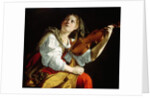 Young Woman with a Violin, c.1612 by Orazio Gentileschi