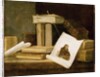 Still Life of Books and a Rembrandt Engraving by Sebastian Stoskopff
