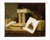 Still Life of Books and a Rembrandt Engraving by Sebastian Stoskopff