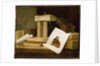 Still Life of Books and a Rembrandt Engraving by Sebastian Stoskopff
