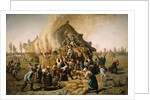 Fire in a Haystack, 1856 by Jules Breton
