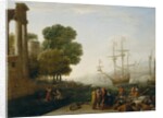 A Seaport at Sunset, 1643 by Claude Lorrain (1600-82)