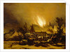 Peasants Fleeing a Burning Barn, c.1655 by Egbert van der Poel