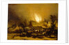 Peasants Fleeing a Burning Barn, c.1655 by Egbert van der Poel