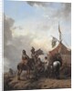 Soldiers carousing with a serving woman outside a tent, c.1655 by Philips Wouwermans or Wouwerman