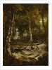 Forest landscape with stag hunt, c.1665 by Jan Hackaert