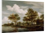 A River Scene, 1658 by Meindert Hobbema