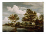A River Scene, 1658 by Meindert Hobbema