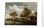 A River Scene, 1658 by Meindert Hobbema