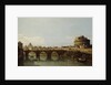 View of the Tiber in Rome with the Castel Sant'Angelo, c.1743 by Bernardo Bellotto