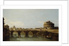 View of the Tiber in Rome with the Castel Sant'Angelo, c.1743 by Bernardo Bellotto